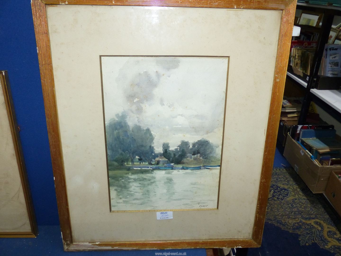 Three early 20th century Watercolours, one signed Clark. - Image 4 of 4