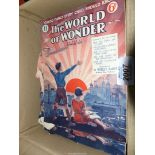 A quantity of The Wonder of The World magazines.