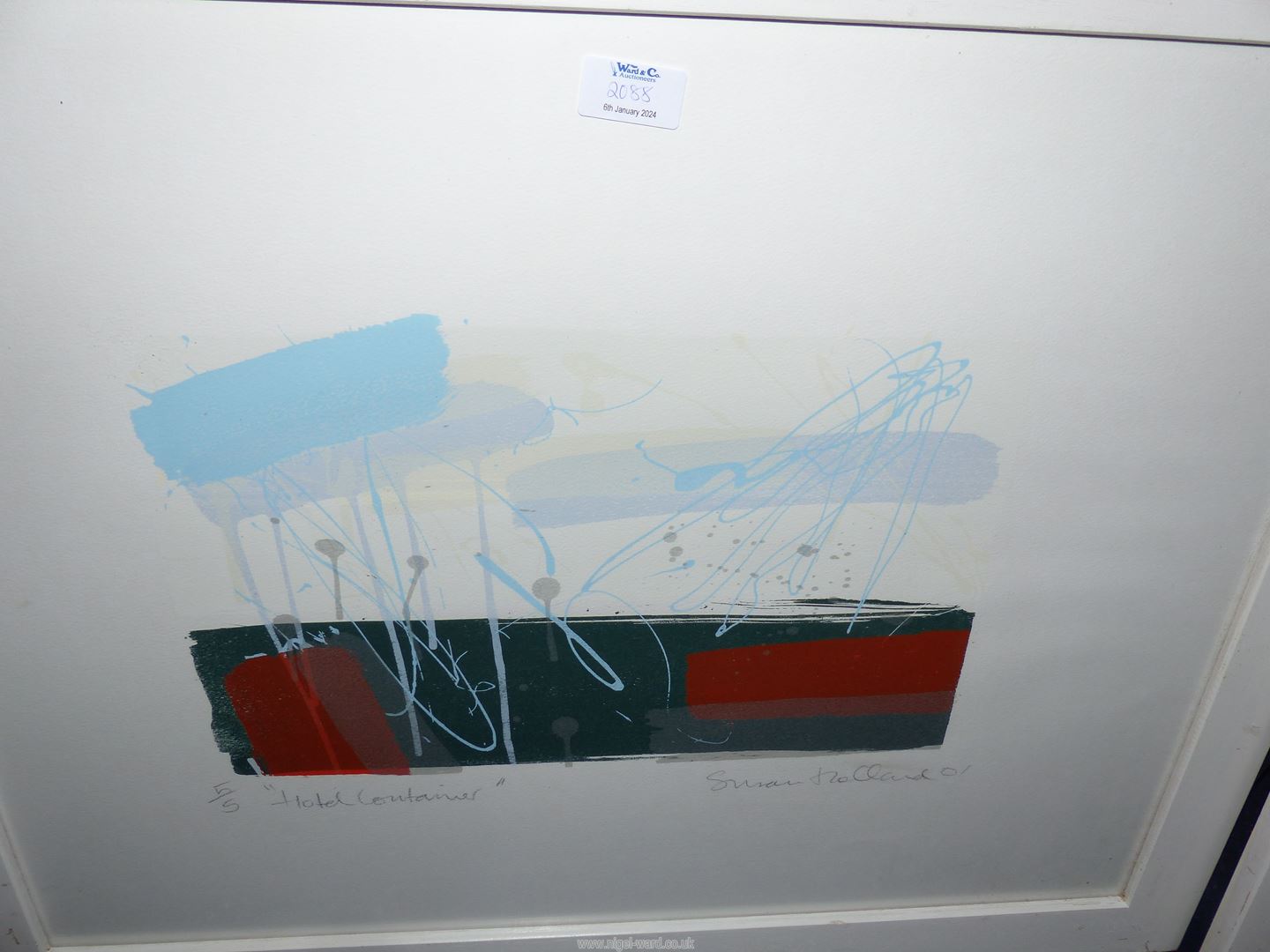 A pair of large framed limited Edition Prints including 'Hotel Container' no. - Image 2 of 3