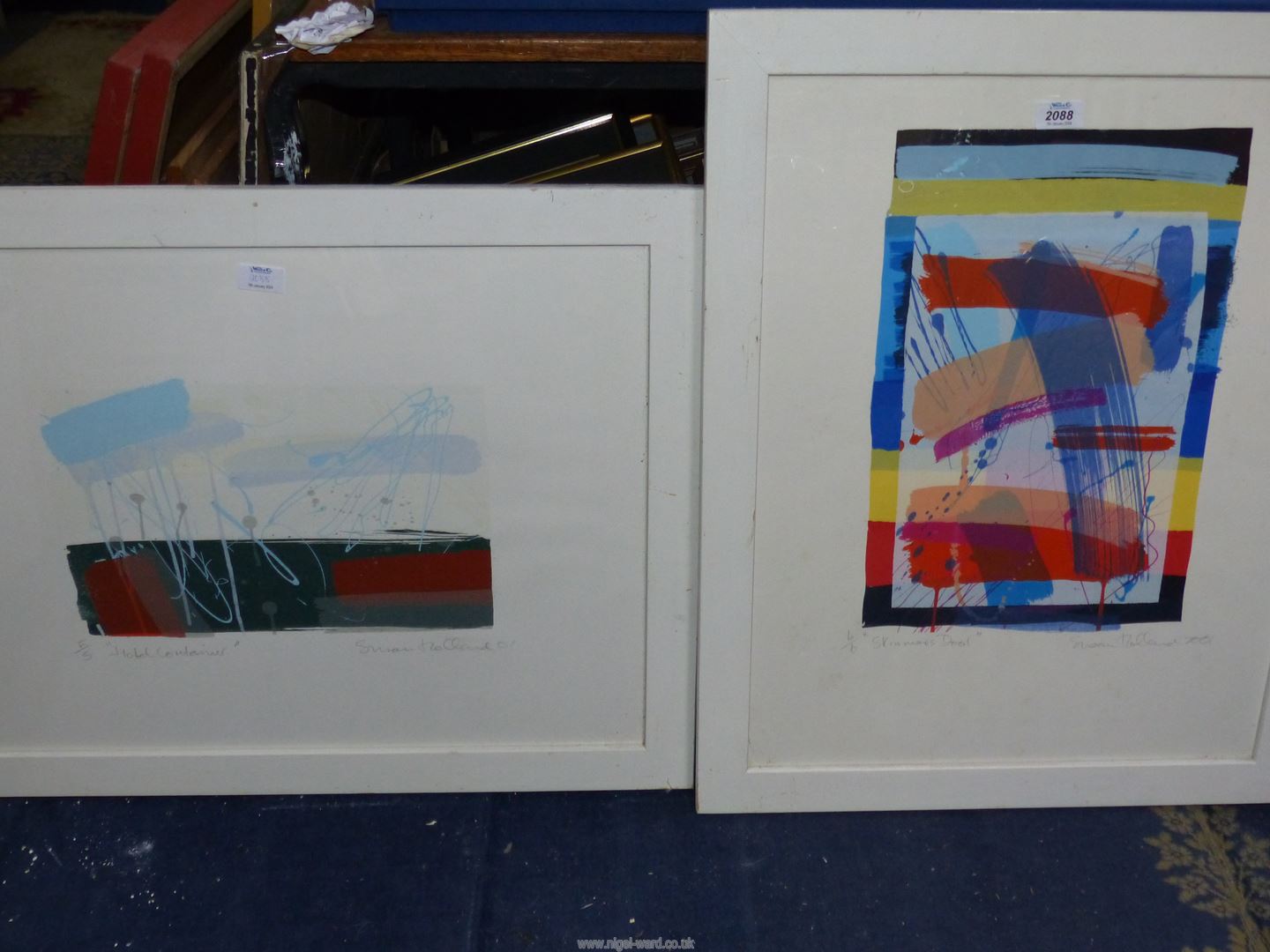A pair of large framed limited Edition Prints including 'Hotel Container' no.