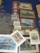 A quantity of prints including 'Ruins Adalia Vue de la Porte D'hadrien',