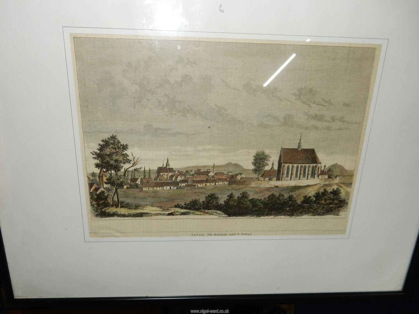 A quantity of prints including 'High Street, Kington', a coloured etching 'A Fish and Poultry Shop', - Image 3 of 5