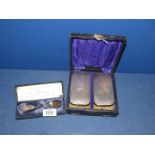 A cased set of Silver backed gentlemen's Brushes,