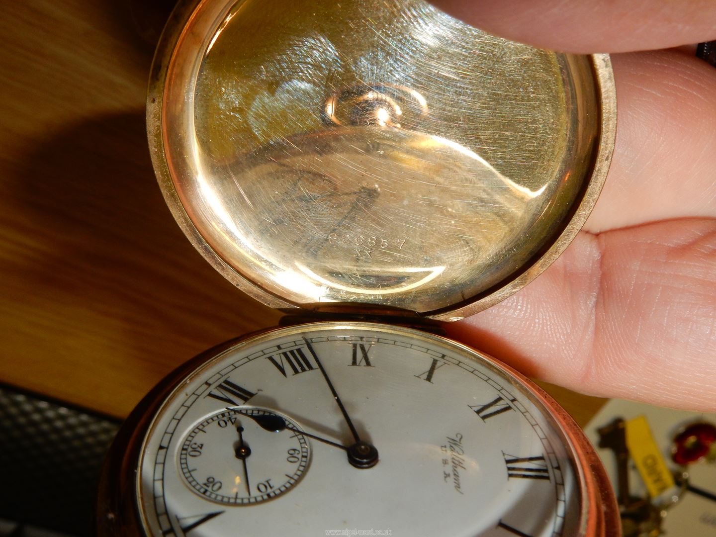 A Waltham pocket watch (no. - Image 9 of 10