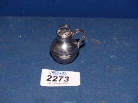 A miniature plated novelty Pepper Pot in the form of a Guernsey milk churn.