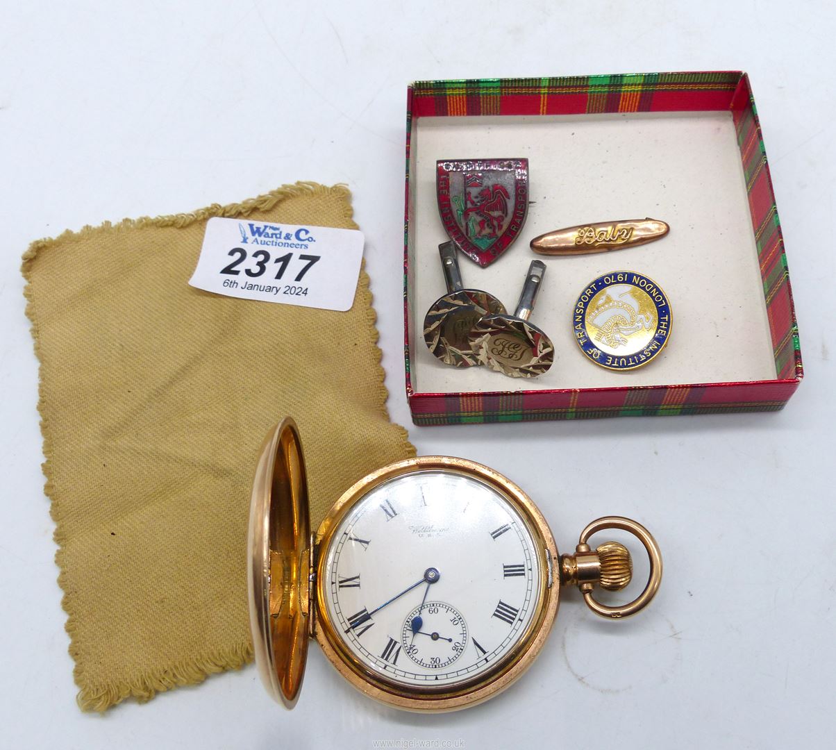 A Waltham pocket watch (no. - Image 2 of 10