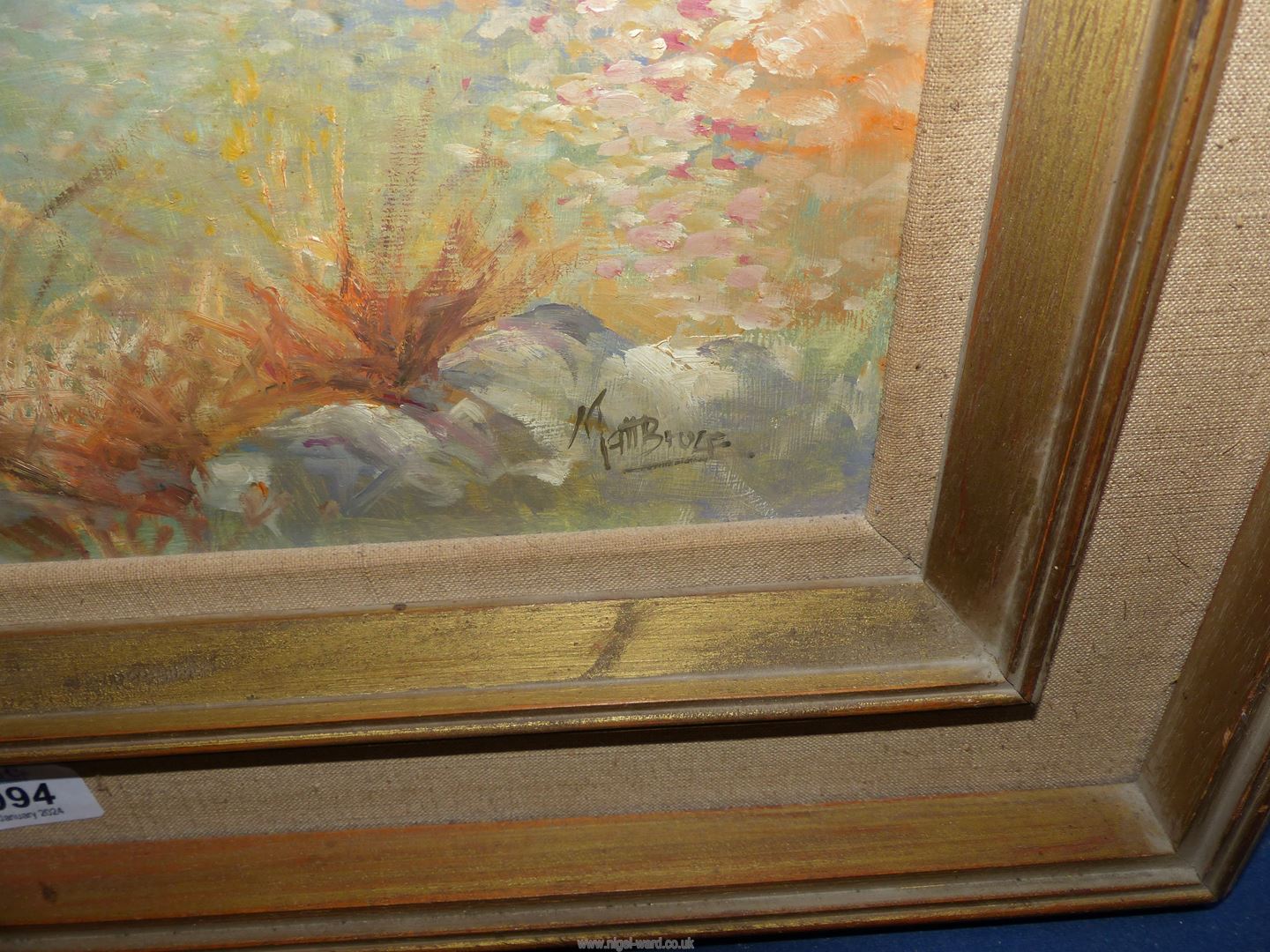A framed Oil on board of a seascape from Paxos, signed lower left Matt Bruce (RI), - Image 2 of 9