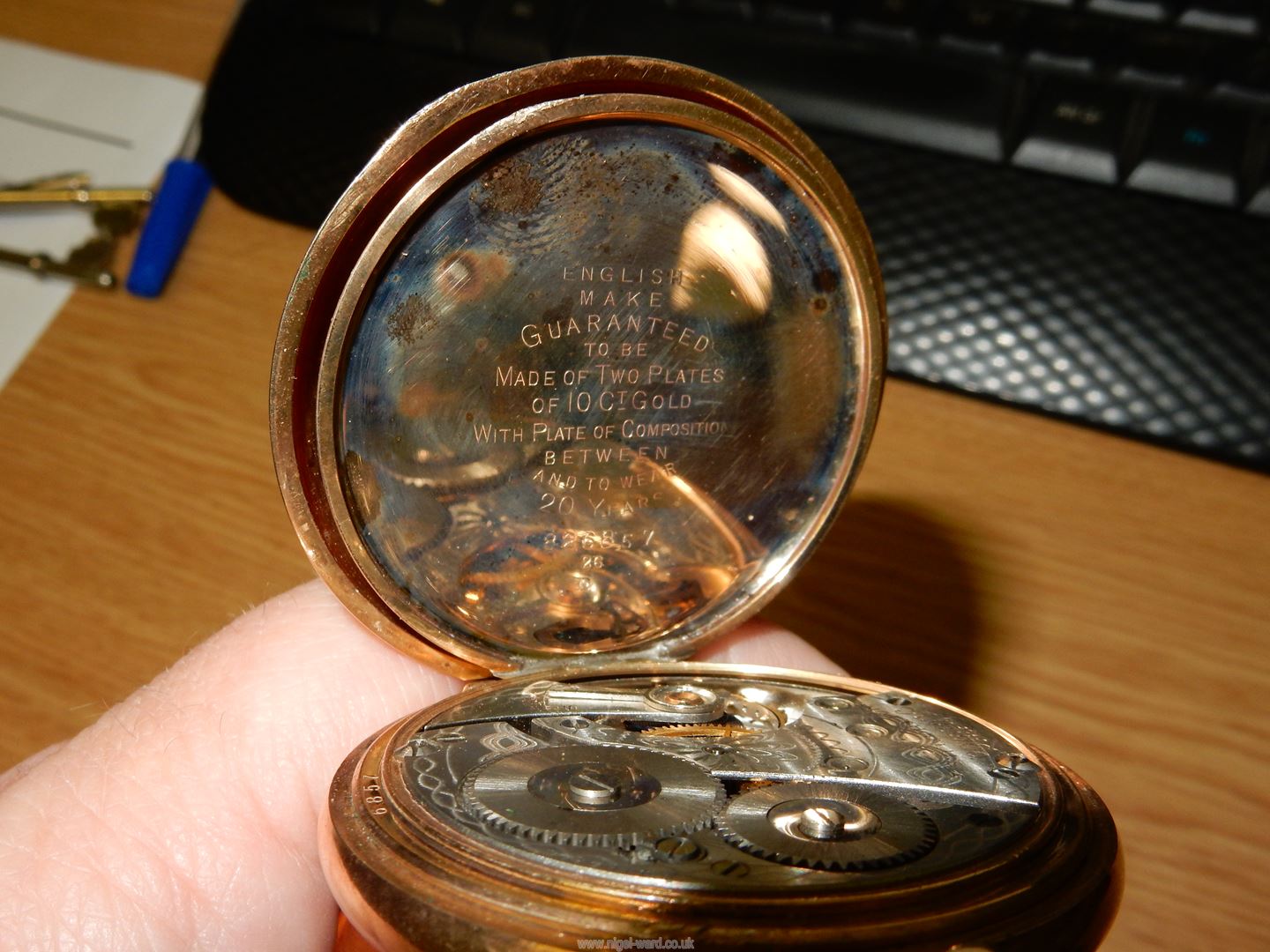 A Waltham pocket watch (no. - Image 8 of 10