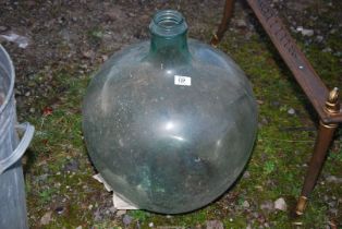 A glass Carbuoy.