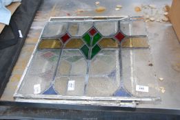 Three sections of leaded colour Glass.