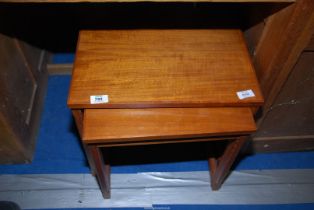 A Mahogany nest of two tables.