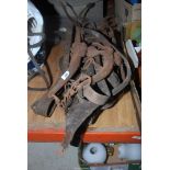 A quantity of old cart Horse tack and harnesses etc.