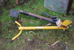 A Foot-operated Log Splitter.