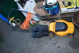 A McCullough electric Mower with grass box.