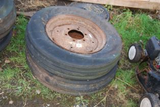 Two Tractor wheel/tyres for Dexter or Massey. Ferguson - 600/16.