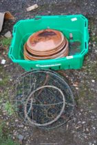 Hanging Basket's and terracotta Saucers.