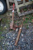 An Hydraulic ram, and a International Harvester Steering box.