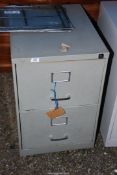 A 'Triumph' two-drawer filing Cabinet (with key).