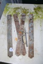 Door hinges and Galvanised Door latch.