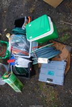 A Car shopping trolley, Coolbox, Sprayer, Hose,and Sprinkler, etc.