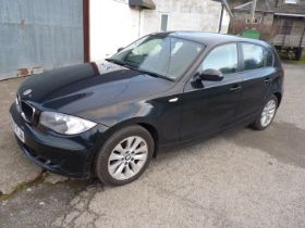 A 2007 BMW 1 series Diesel Hatchback 118d ES 5 door 1995 cc 6 speed manual gearbox motor car