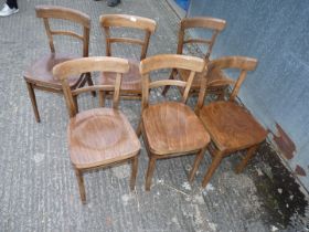 A set of Six kitchen/cafe chairs.