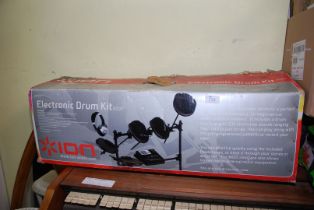 An Electronic drum kit.