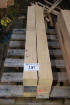 Six lengths of Oak - 3" x 4" x 48" long.