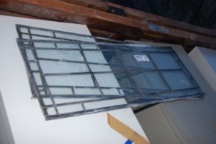 Two sections of lead glass Panes.