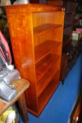 A Yewwood five shelved Bookcase - 35½" wide x 12" depth x 5' high.