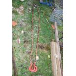 A long chain 16' long with a hook each end.