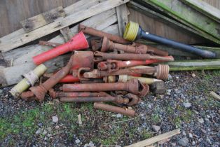 A selection of PTO shafts and guards.