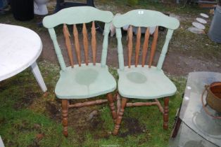 Two painted Kitchen Chairs.