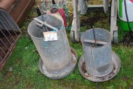 Two Poultry Feeders.