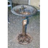 A Cast-iron Bird bath.