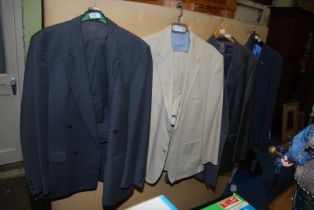 A Selection of Suits with average 32" waist including - cream suit,