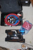Various Welding equipment including welding torches, regulators., plus hoses and safety wear ,etc.
