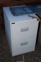 A 'Royale' two-drawer filing Cabinet (with key).