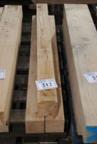 Three lengths of Oak - 4" x 4" x 47½".