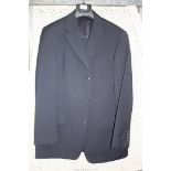 A gents dark navy blue Jaeger Suit with single breasted jacket, 52R and trousers 50R.