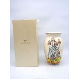 A Mason's 'Art Nouveau' pattern vase, boxed, 10 1/4" tall.