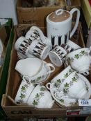 A Susie Cooper 'Corinthian' part coffee set comprising coffee pot, sugar bowl,