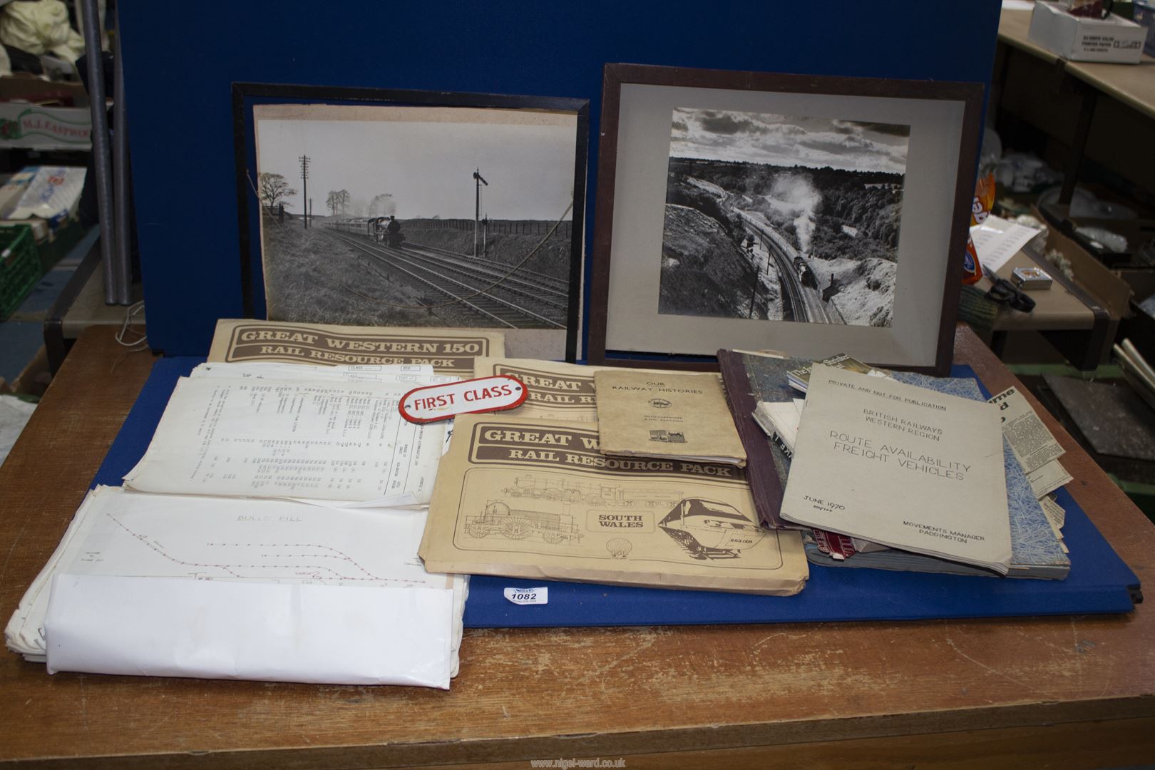 A quantity of railway ephemera including two framed and mounted Railway pictures, - Image 2 of 2