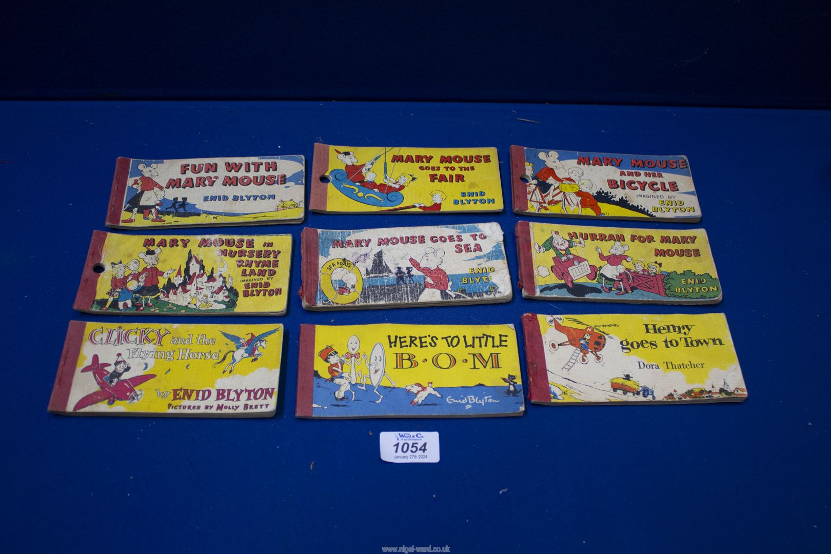 Eight Enid Blyton comic strip books including; Mary Mouse, Clicky and the Flying Horse,