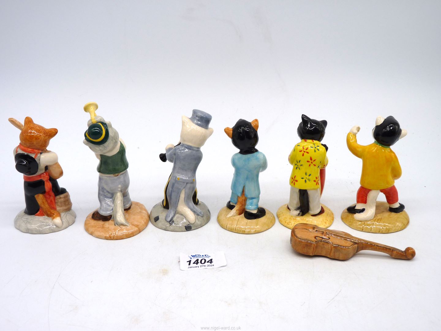 A quantity of Beswick Cat Band figures to include Feline Flamenco, Jazz Tom, Cool Cat, etc, - Image 2 of 2