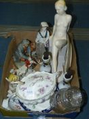 A quantity of china and glass including Royal Doulton 'Bon Appetite' (base repaired),