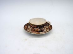 A Crown Derby cabinet cup and saucer, no. 383.
