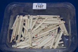 A quantity of bone gambling Sticks (understood to have been brought back from far east in 1945)