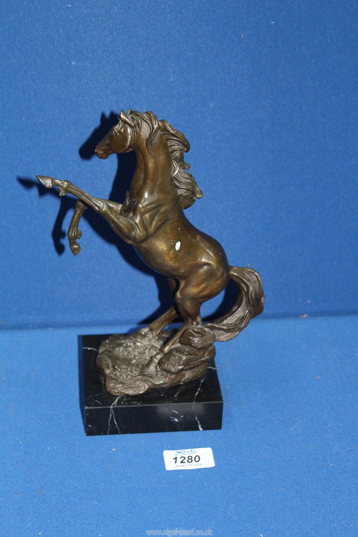 A Cold cast bronze Horse, approx. 10 1/2'' tall. - Image 2 of 4