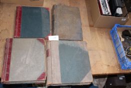 Four old cash books/ledgers from the 1850's, 1920's, 1940's and 1950's from the local area.
